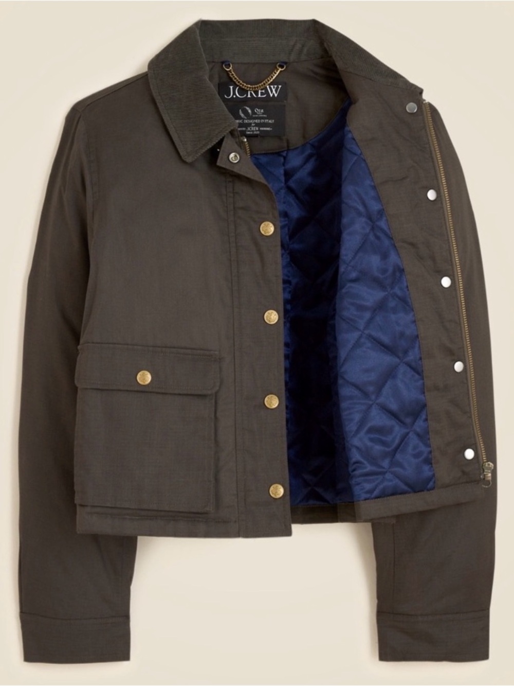 J.Crew Women’s Brown Cropped Barn Jacket